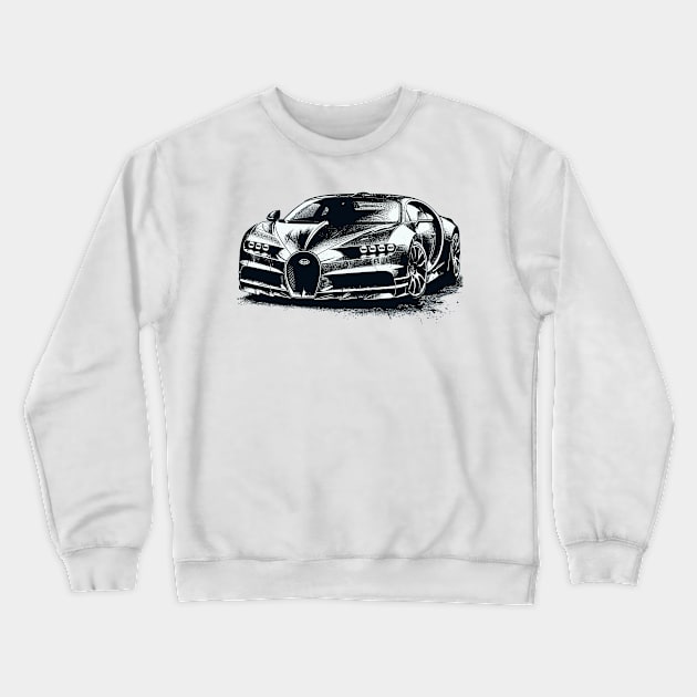 Bugatti Chiron Crewneck Sweatshirt by Vehicles-Art